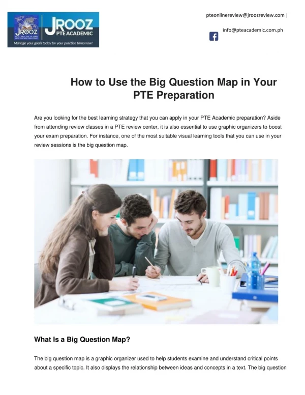 How to Use the Big Question Map in Your PTE Preparation