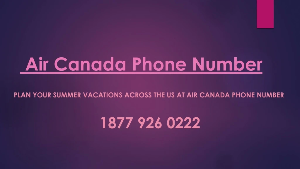 air canada phone number