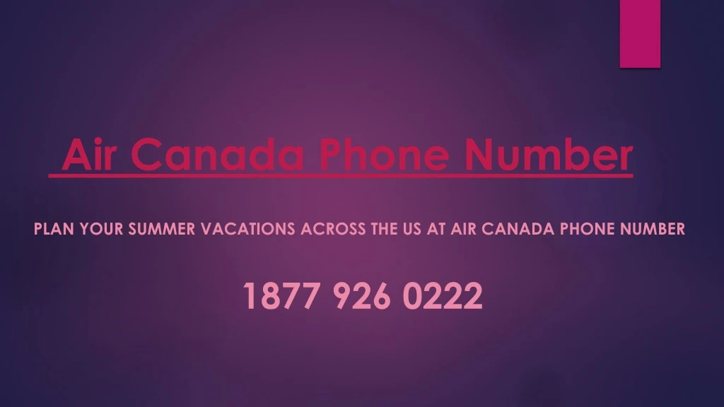 air canada phone number