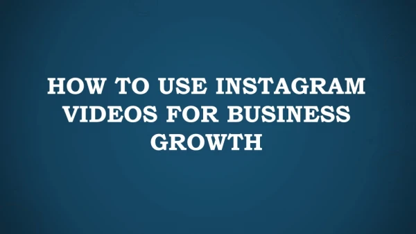 Instagram Video Ads For Marketing
