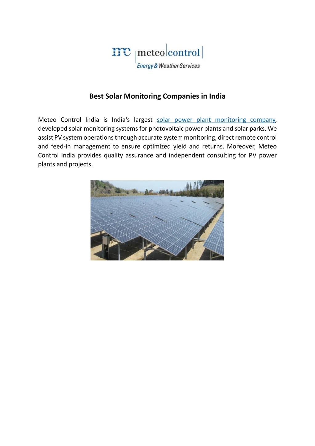 best solar monitoring companies in india