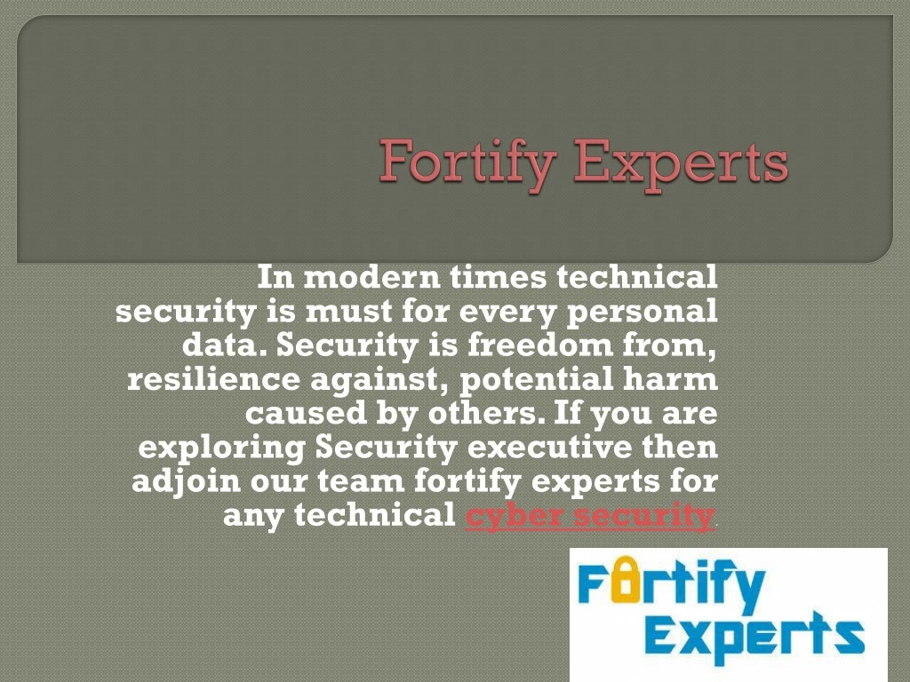 fortify experts