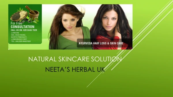 Herbal Skincare Solution London