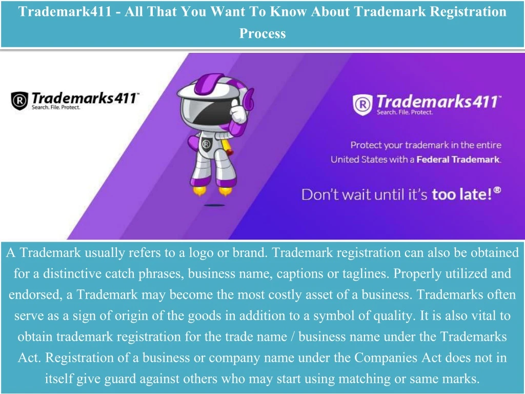 trademark411 all that you want to know about trademark registration process