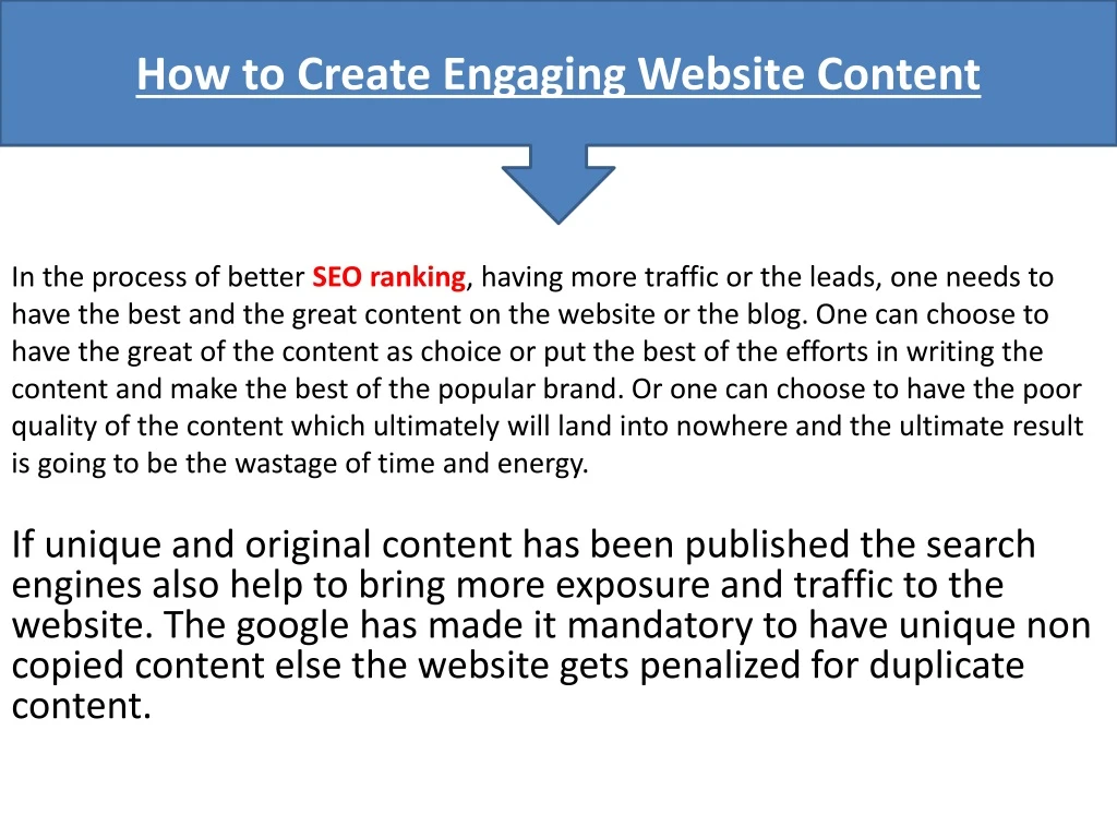 how to create engaging website content