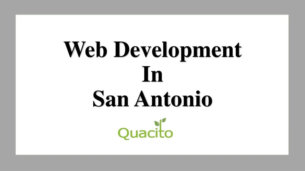 web development in san antonio