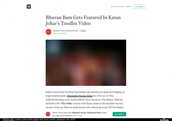 Bhuvan Bam Gets Featured In Karan Johar’s Toodles Video