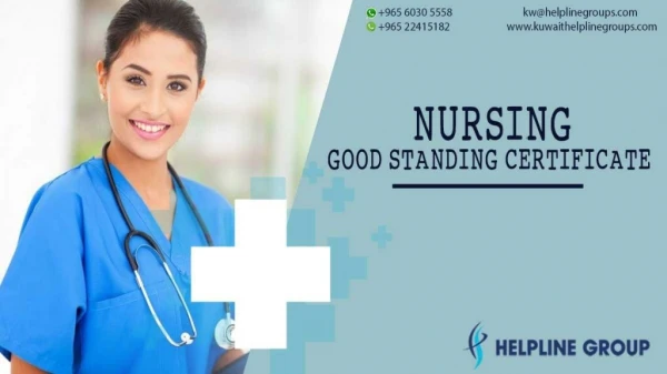 Nursing good standing certificate services