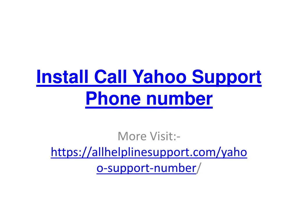 instal l call yahoo support phone number