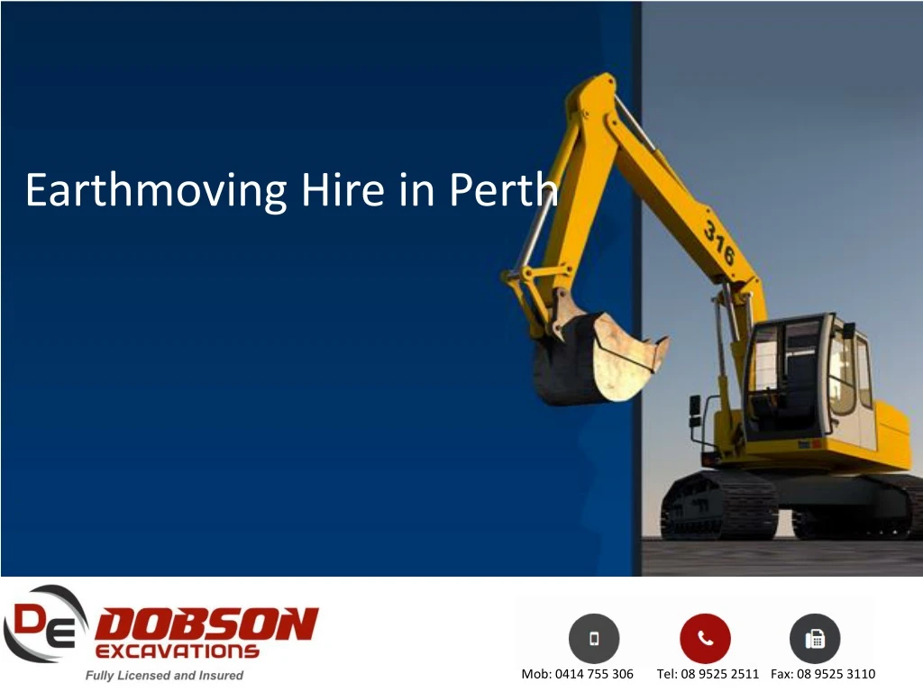 earthmoving hire in perth