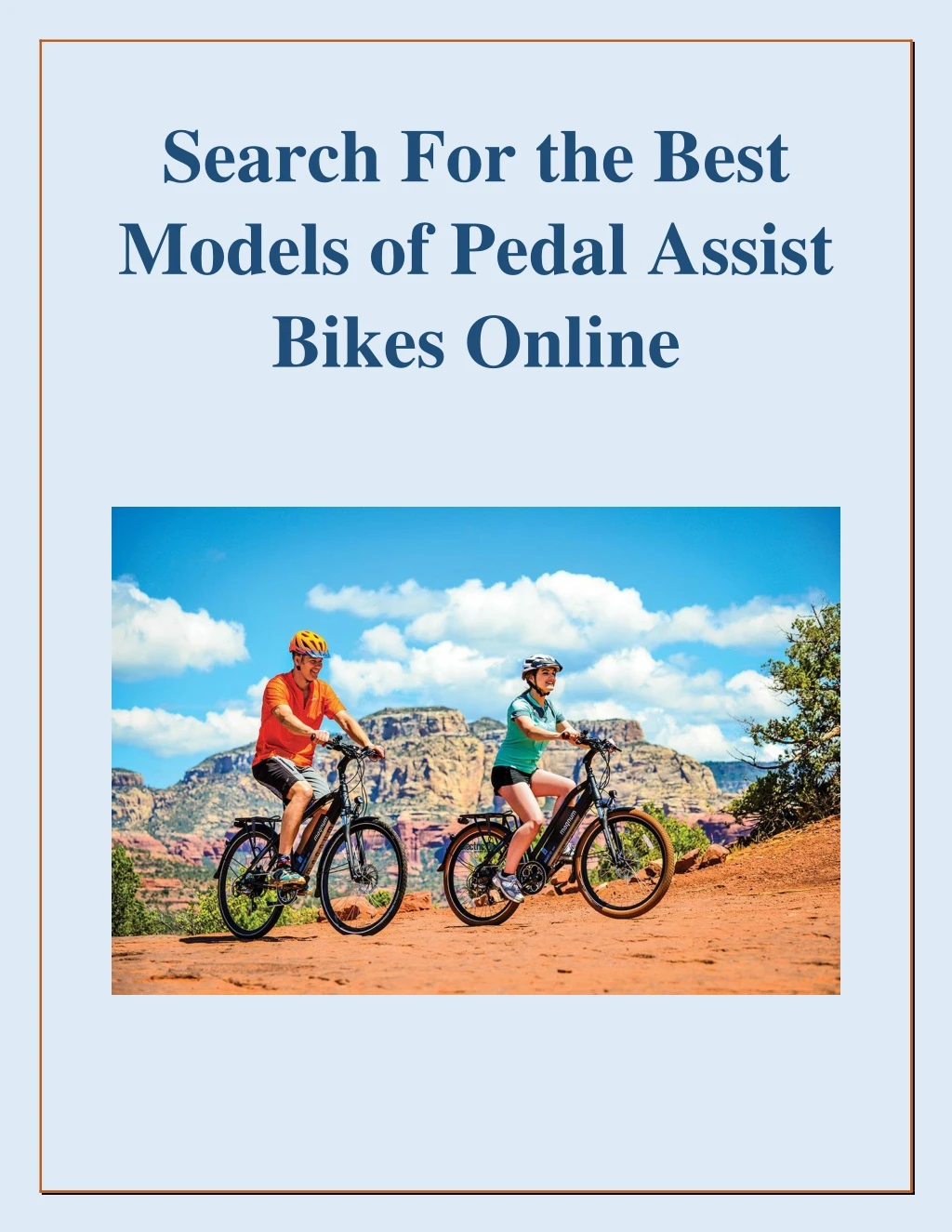 search for the best models of pedal assist bikes