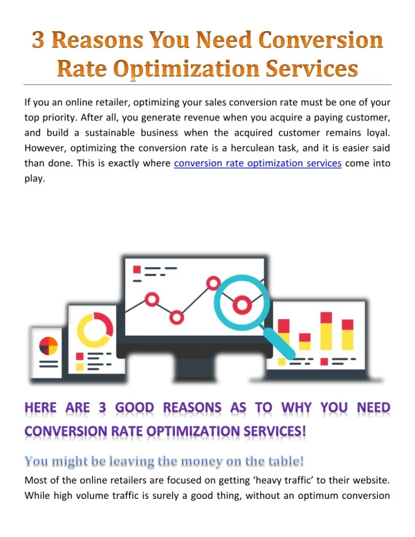 3 Reasons You Need Conversion Rate Optimization Services