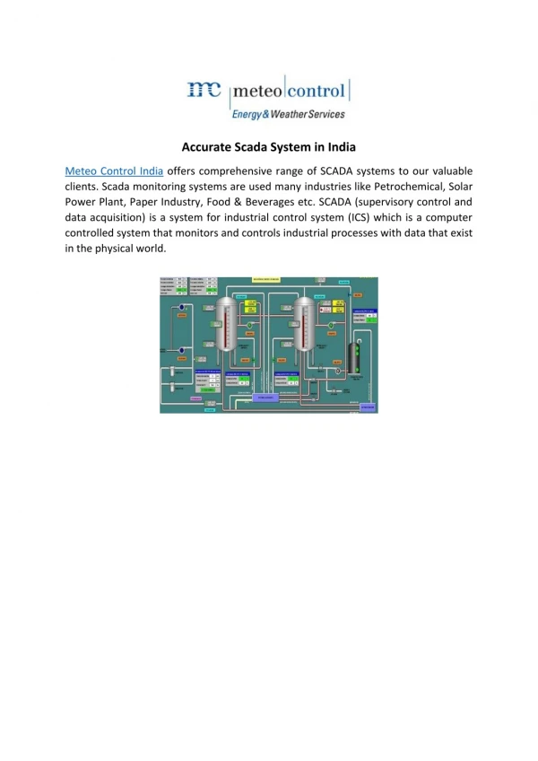 Accurate Scada System in India