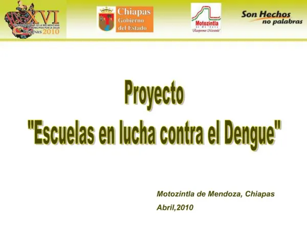 Proyecto Escuelas en lucha contra el Dengue