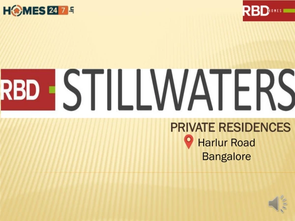 RBD Stillwaters Villas in Sarjapur Road Bangalore|Homes247.in