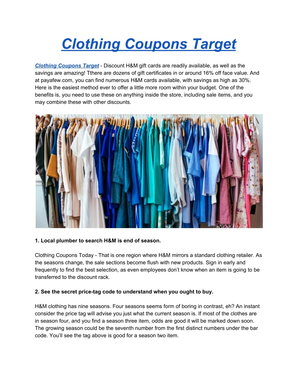 clothing coupons target