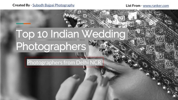 Top 10 indian wedding photographers in Delhi NCR
