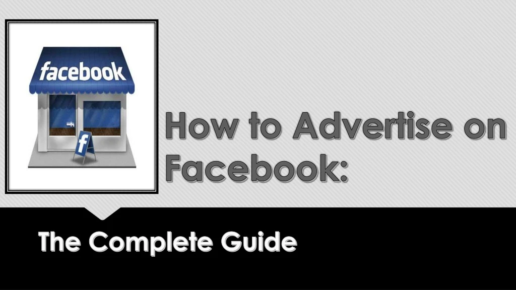 how to advertise on facebook