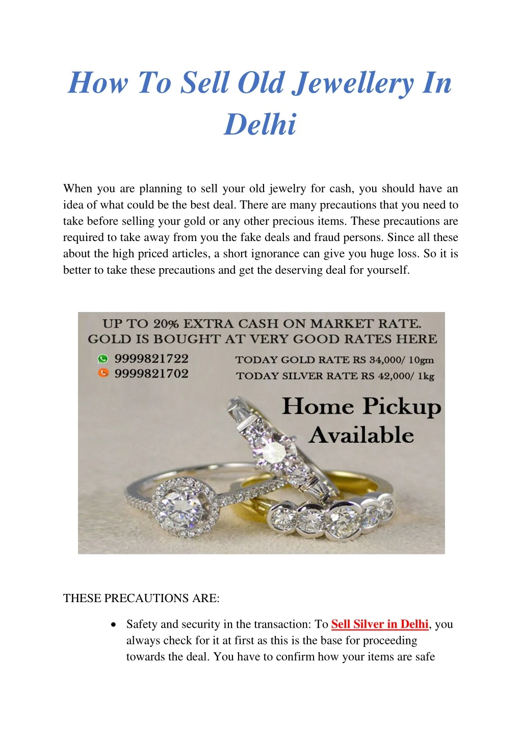 how to sell old jewellery in delhi