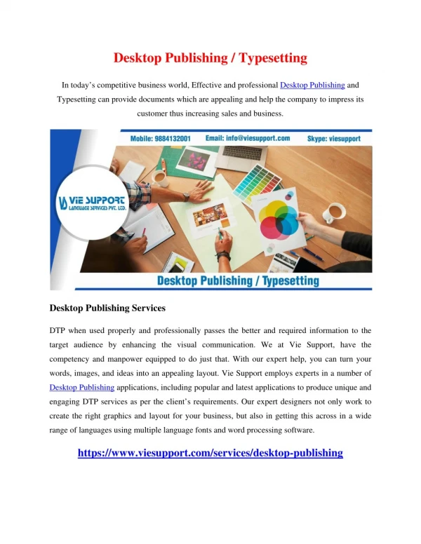 desktop publishing typesetting