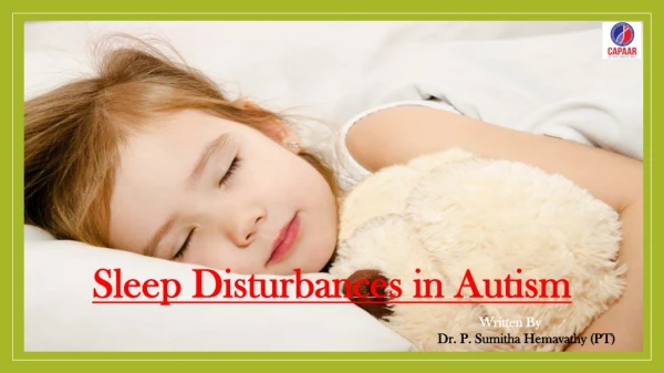 Sleep Disturbances in Autism | Best Autism Treatment Centre in Bangalore | CAPAAR