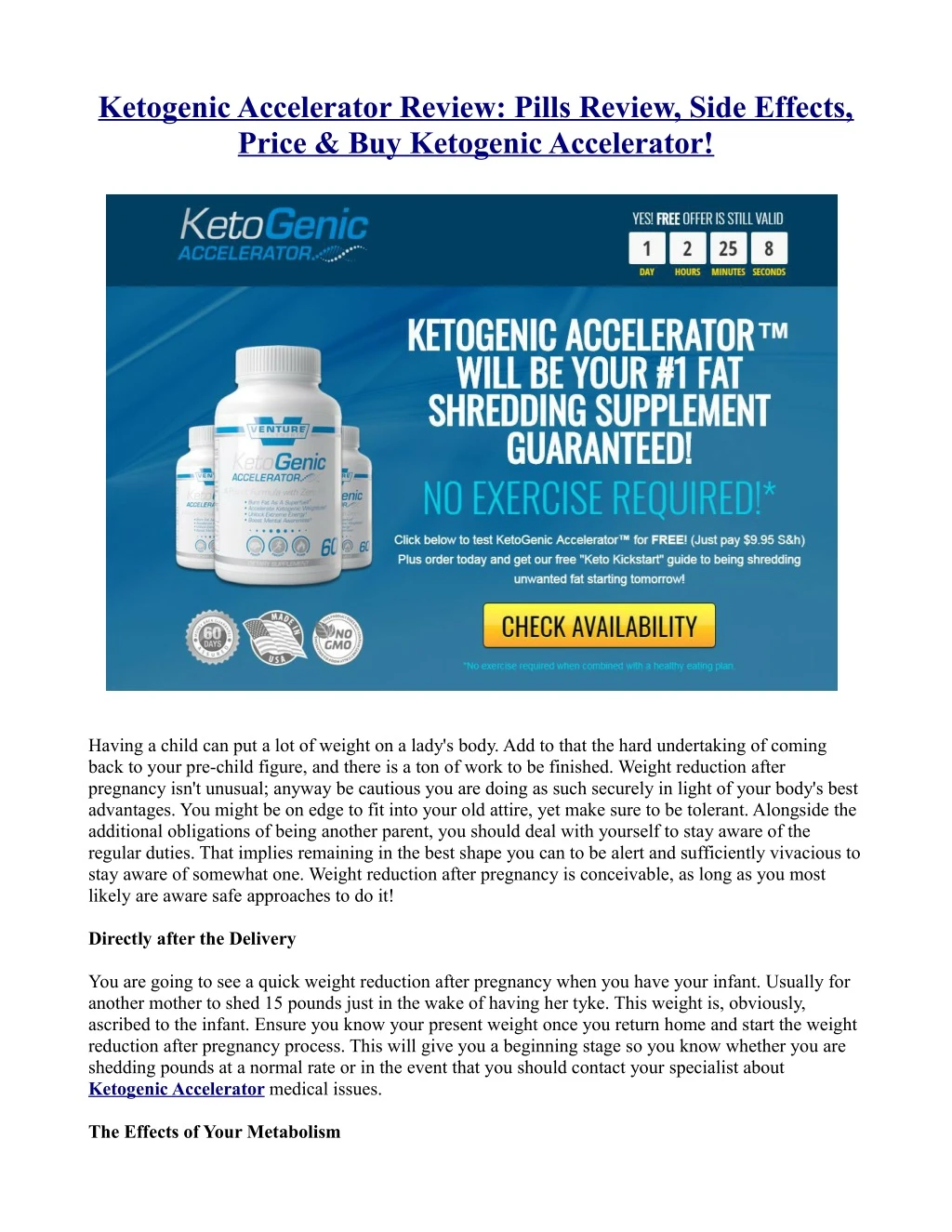 ketogenic accelerator review pills review side