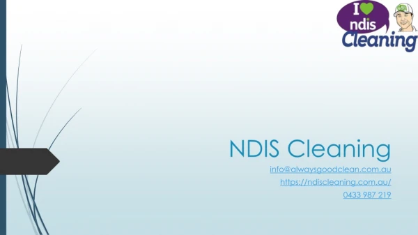 NDIS Forensic Cleaning