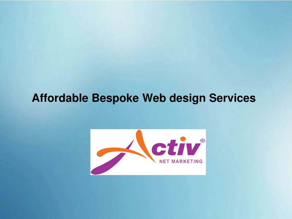 affordable bespoke web design services