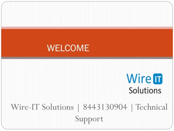 Wire-IT Solutions | 8443130904 | Technical Support