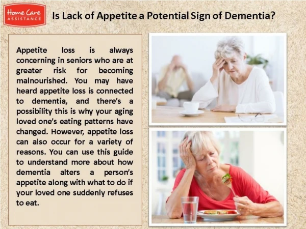 Is Lack of Appetite a Potential Sign of Dementia