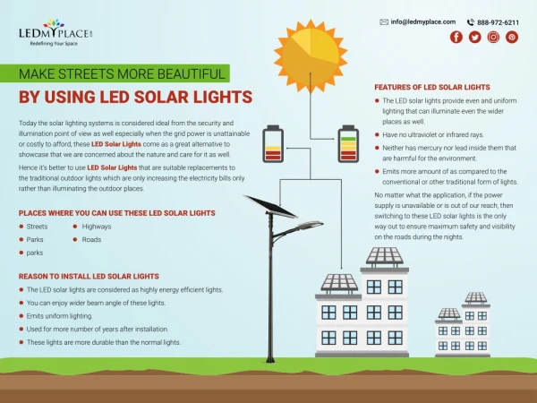 An Overview On LED Solar Lights - LEDMyplace