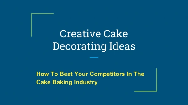 Cake decorating ideas