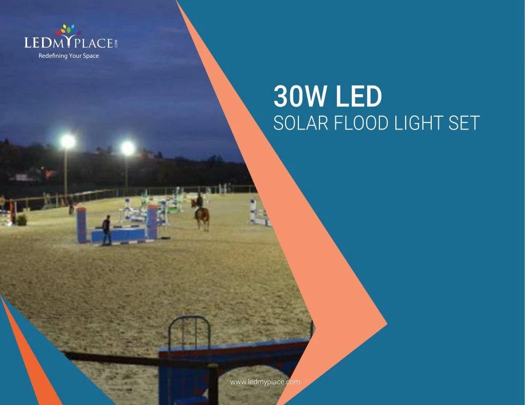 30w led solar flood light set