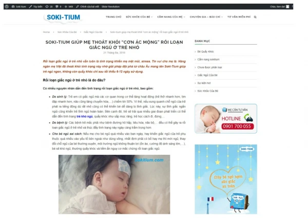 Thoát khỏi cơn rối loạn giấc ngủ của bé nhờ soki mẹ dùng ngay
