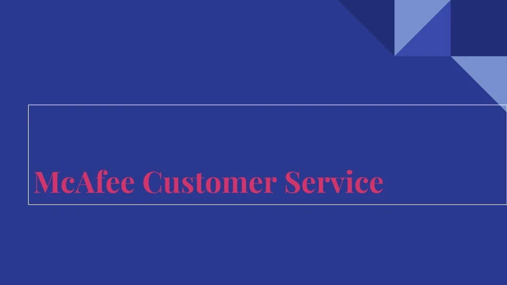 mcafee customer service