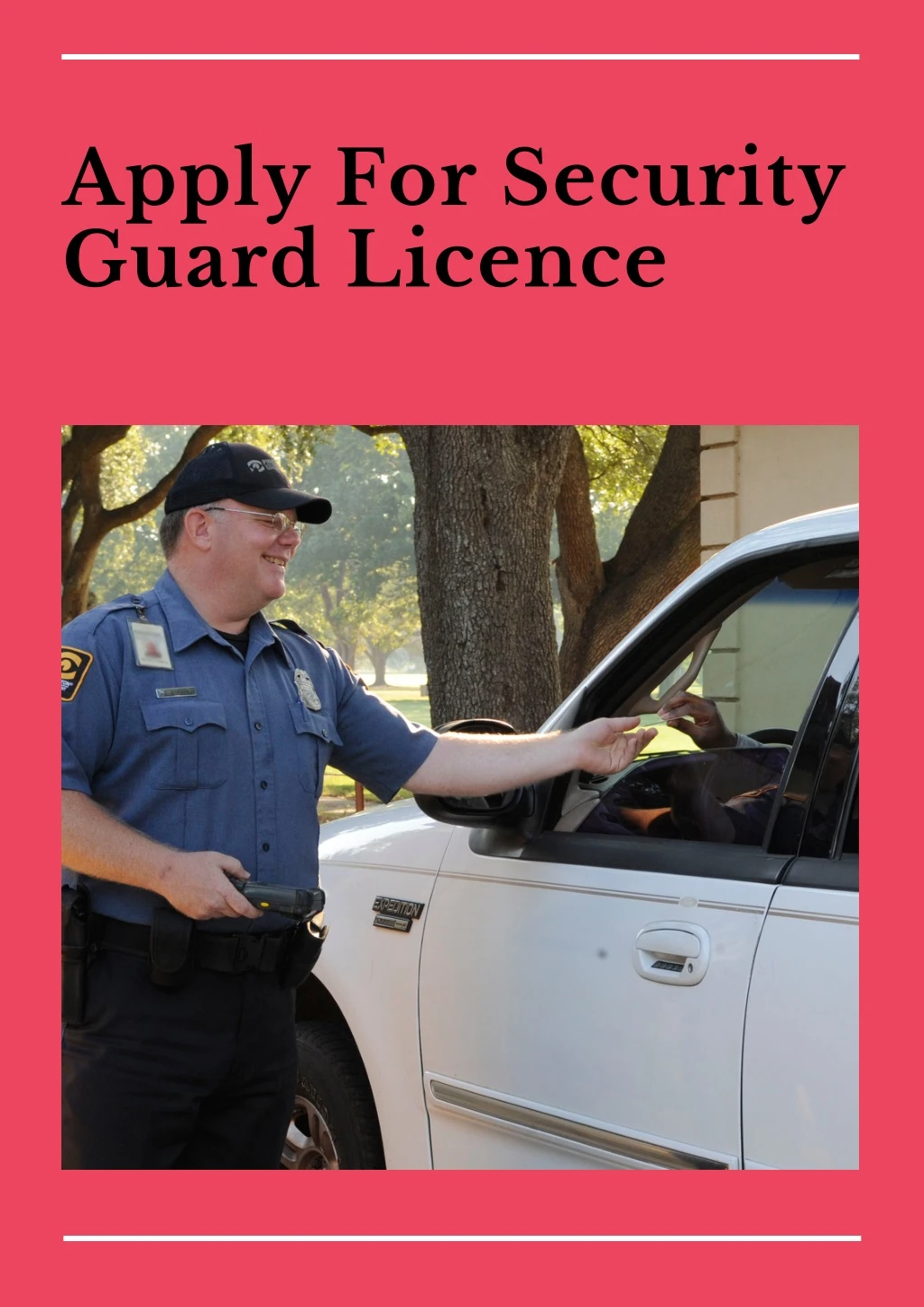 apply for security guard licence