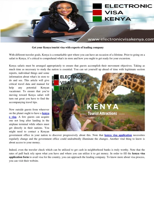 Kenya visa application