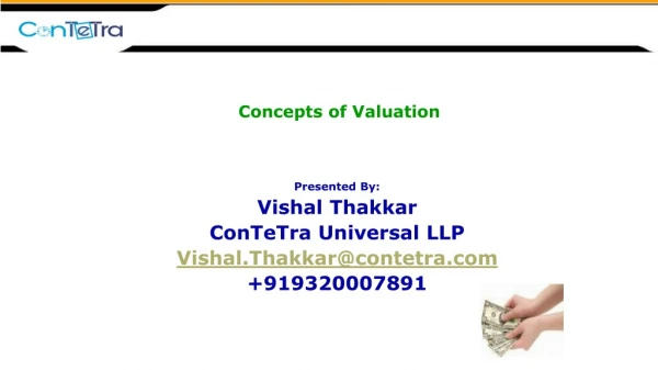 Concepts of valuations by Visshal Thakkar