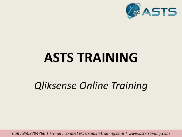 Qlikviewsense online training-ASTSTraining