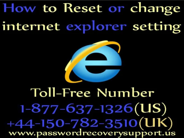 Reset or change internet explorer settings
