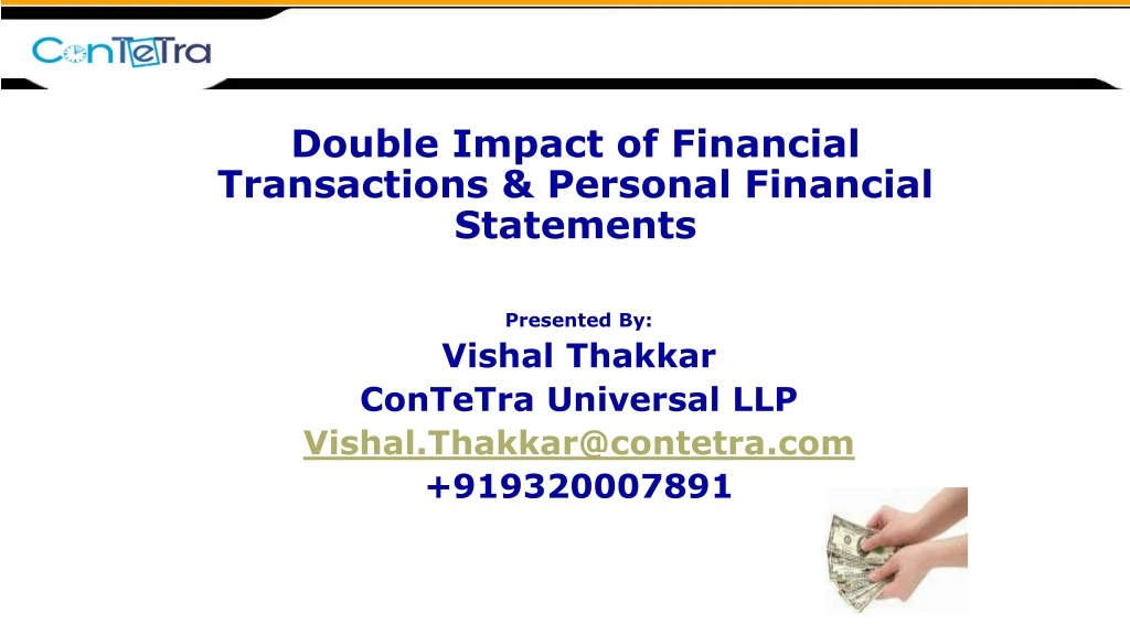 double impact of financial transactions personal financial statements