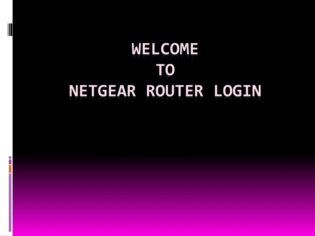 welcome to netgear router login
