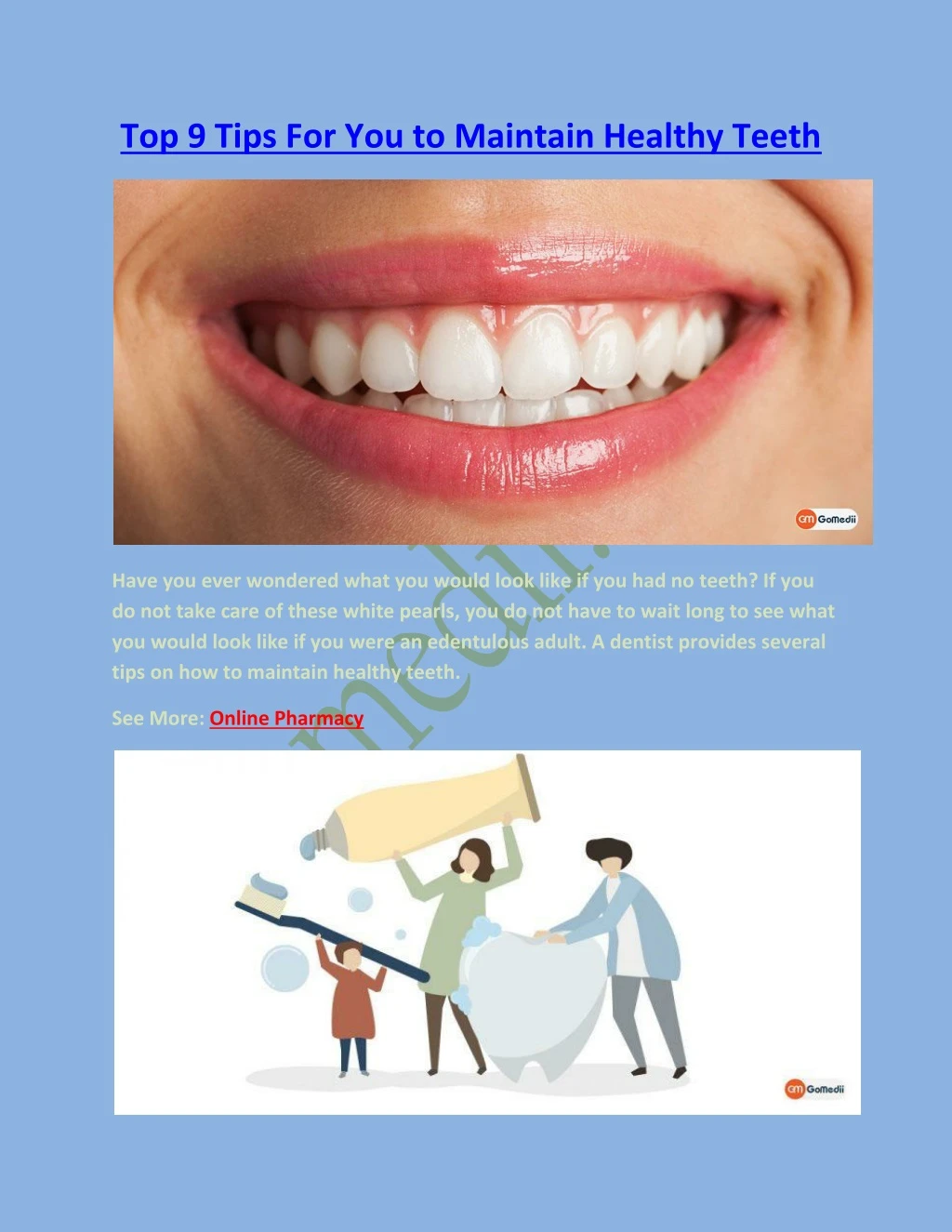 top 9 tips for you to maintain healthy teeth