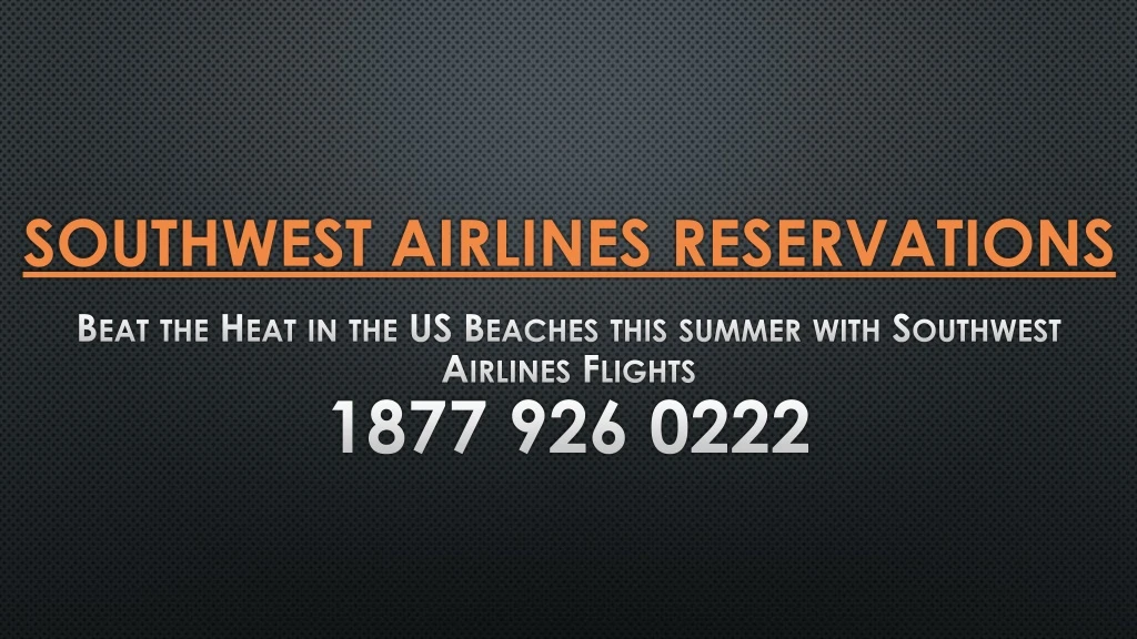 southwest airlines reservations