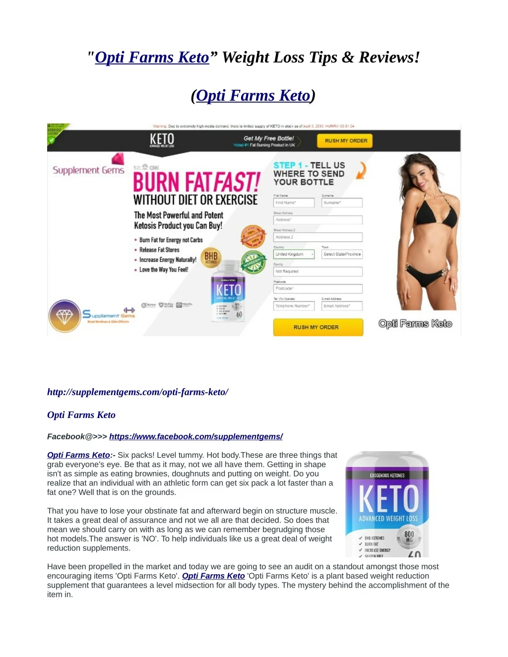 opti farms keto weight loss tips reviews
