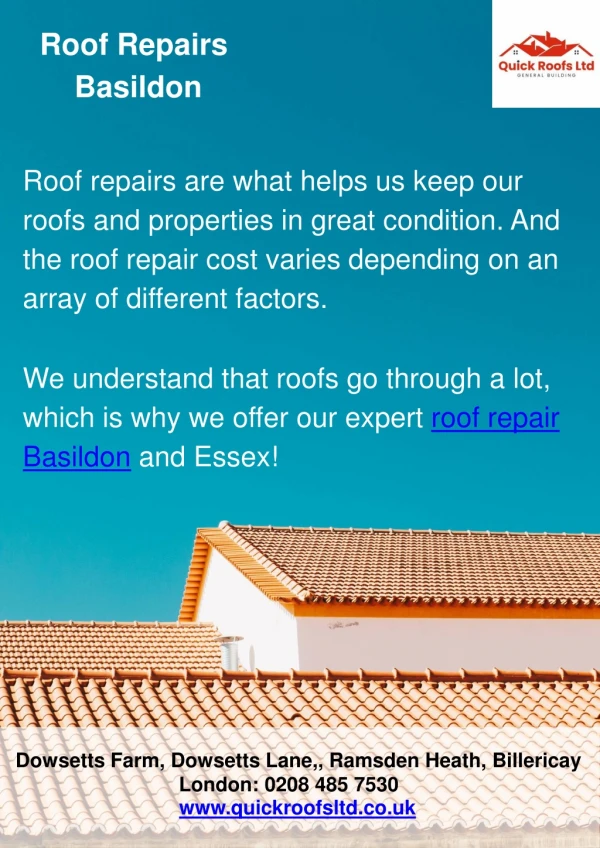 Roof Repairs Basildon