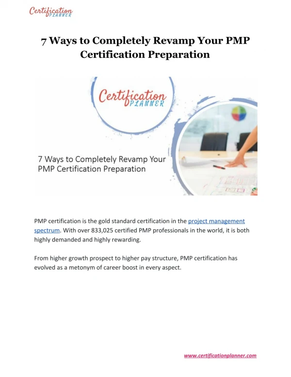 7 Ways to Completely Revamp Your PMP Certification Preparation