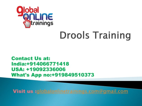 Drools training | Best JBoss drools training - GlobalOnlineTrainings
