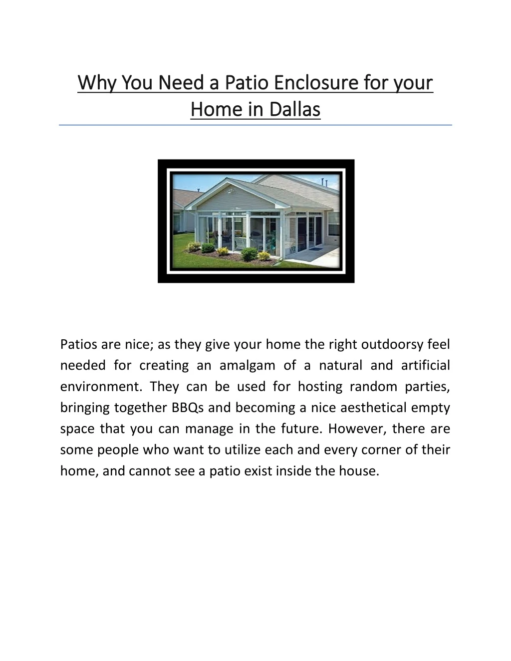 why you need a patio enclosure for your
