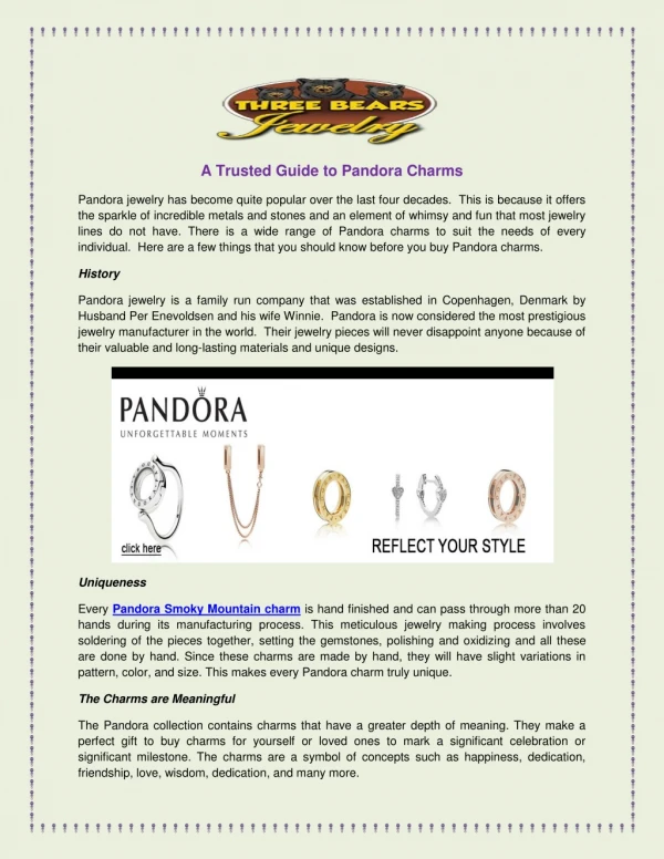 A Trusted Guide to Pandora Charms